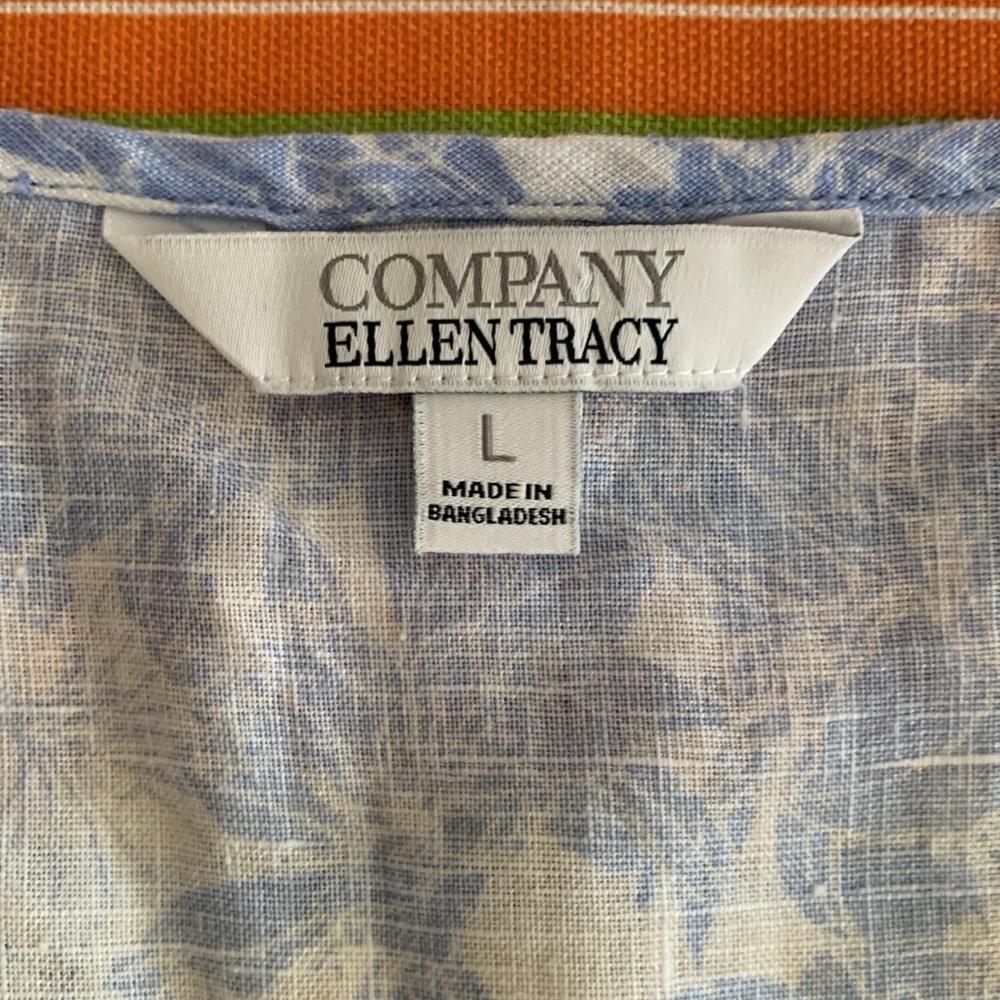 Ellen Tracy Linen Sleeveless Top Sz L - Picture 10 of 12